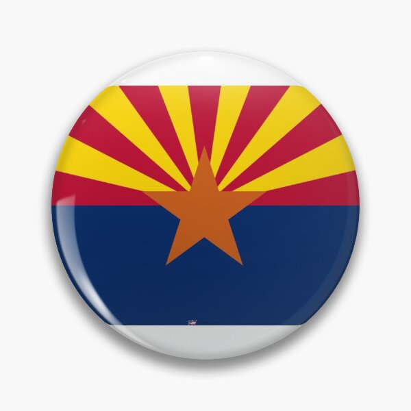 Item preview, ARIZONA STATE FLAG PRIDE MASK PIN TEE designed and sold by denisetees.