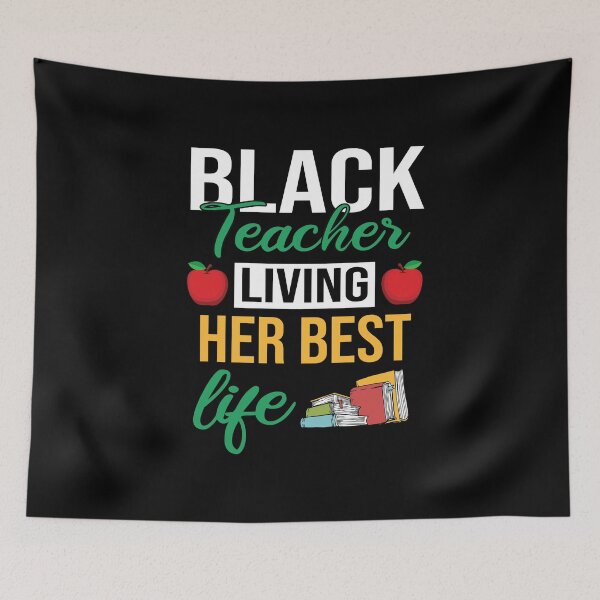 Item preview, Black Teacher Living Her Best Life designed and sold by Merch By ika.