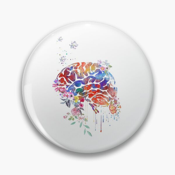 Item preview, Brain anatomy, floral brain designed and sold by Rosaliartbook.