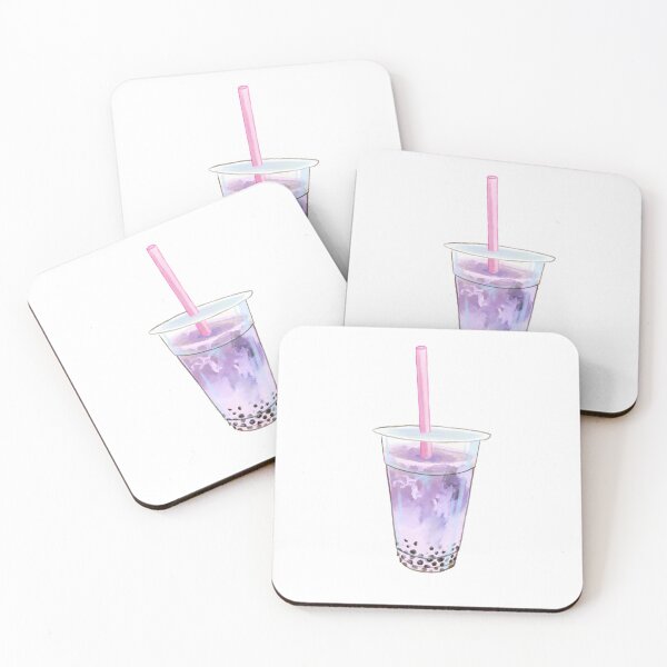 Item preview, Watercolor Cute Taro Milk Tea Boba  designed and sold by emmaherren.