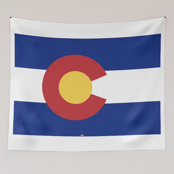 Item preview, COLORADO STATE FLAG PRIDE MASK PIN TEE designed and sold by denisetees.