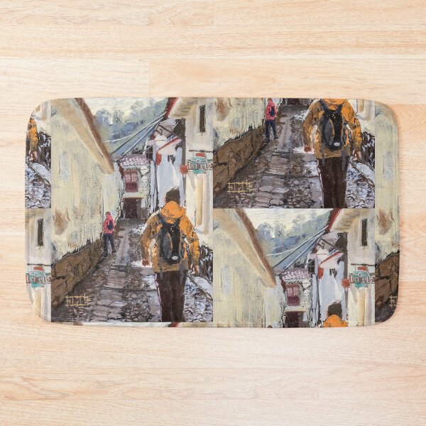 Item preview, Mochilero en Cusco | Una pintura de peru designed and sold by Jacob la Cour.