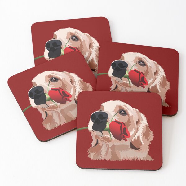 Item preview, Golden Retriever with a Rose designed and sold by KCPetPortraits.