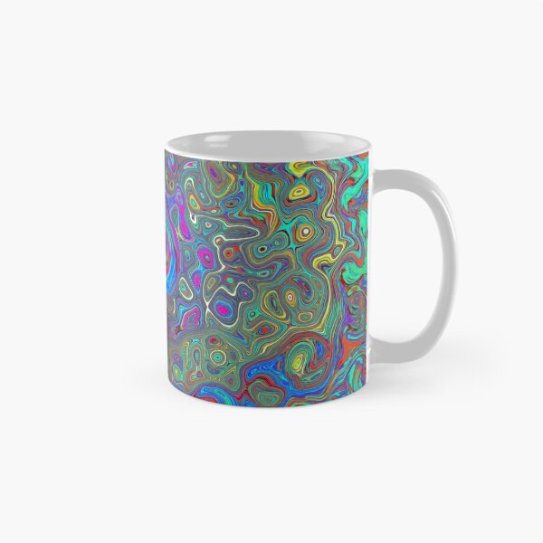 Item preview, Trippy Fuchsia and Blue Abstract Retro Swirl designed and sold by myrubiogarden.