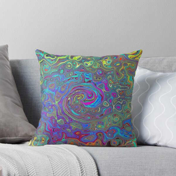 Item preview, Trippy Fuchsia and Blue Abstract Retro Swirl designed and sold by myrubiogarden.