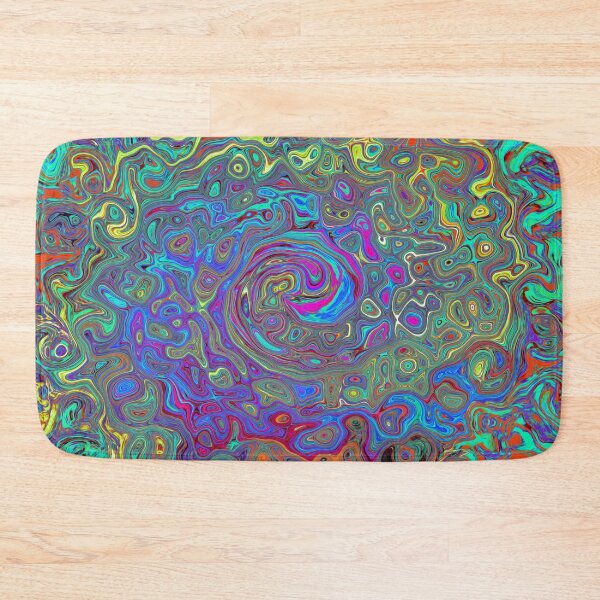 Item preview, Trippy Fuchsia and Blue Abstract Retro Swirl designed and sold by myrubiogarden.