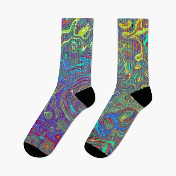 Item preview, Trippy Fuchsia and Blue Abstract Retro Swirl designed and sold by myrubiogarden.
