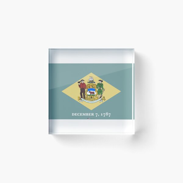 Item preview, DELAWARE STATE FLAG PRIDE MASK PIN TEE designed and sold by denisetees.