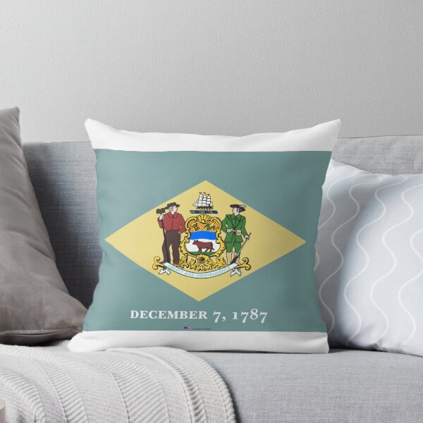 Item preview, DELAWARE STATE FLAG PRIDE MASK PIN TEE designed and sold by denisetees.
