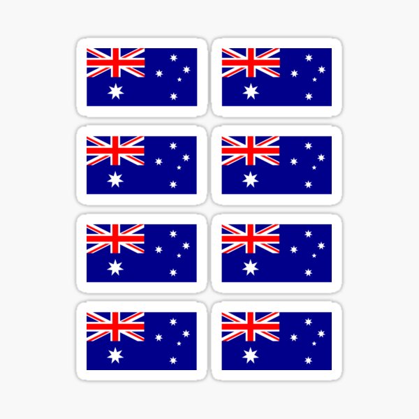 Item preview, Australian Flag x 8 Sticker Sheet Pack Set designed and sold by reapolo.
