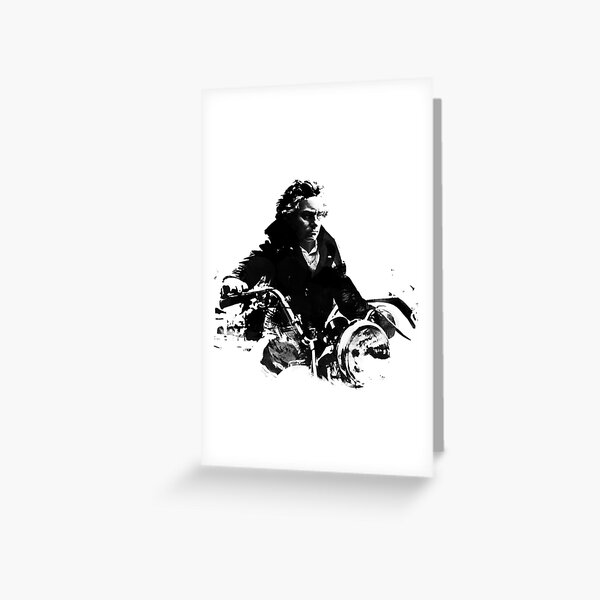 Beethoven Motorcycle Greeting Card