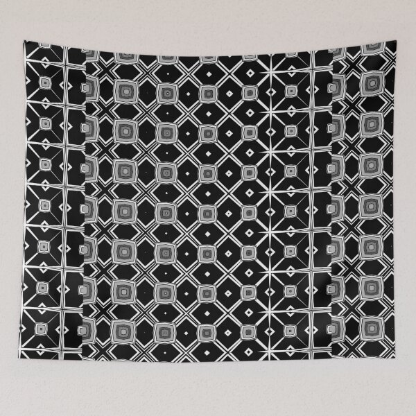 Item preview, Monochrome. Black and White. Geometrical. Morphing. Pattern  designed and sold by shirtdan.