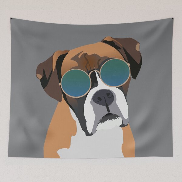Item preview, Boxer Dog wearing Sunglasses designed and sold by KCPetPortraits.