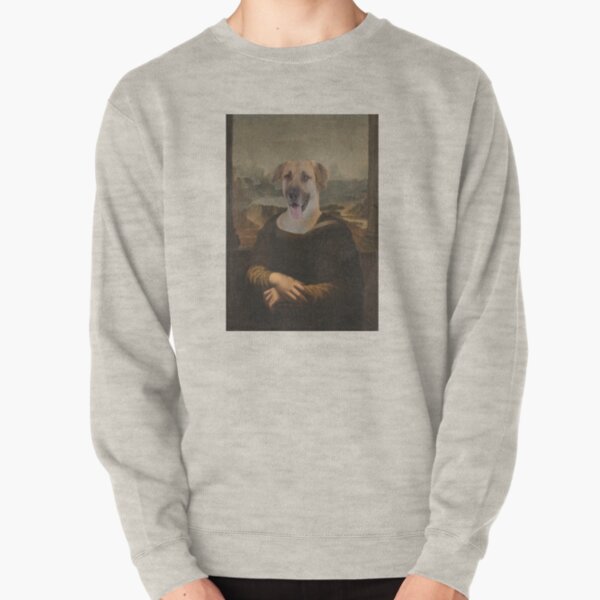 Mona Lisa dog face Pullover Sweatshirt