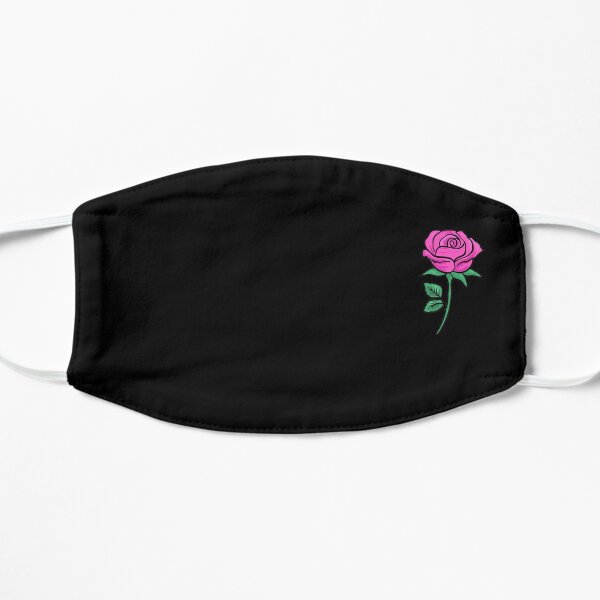 Pretty Pink Rose Mask Flat Mask