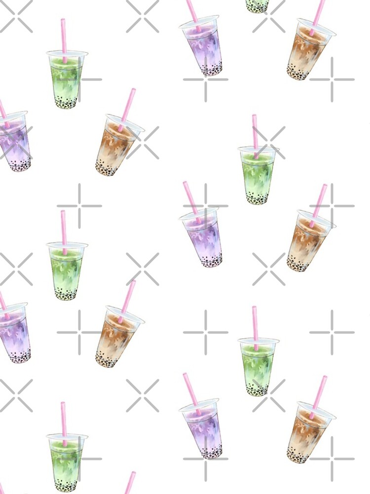 Imagen 4 de 4, Funda de iPhone con la obra Lindo juego de té con leche Boba en acuarela, diseñada y vendida por emmaherren.