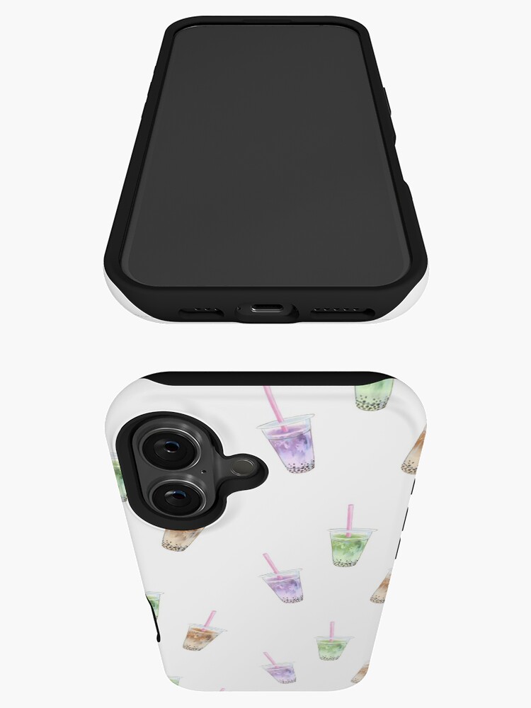 Imagen 3 de 4, Funda de iPhone con la obra Lindo juego de té con leche Boba en acuarela, diseñada y vendida por emmaherren.