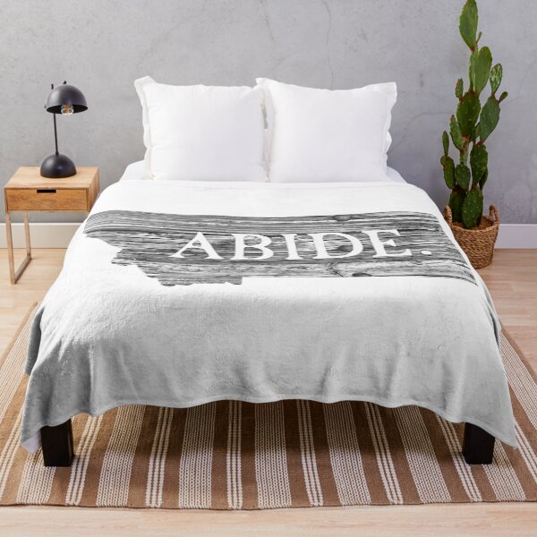 Item preview, Montana Rustic Wood Sign with "Abide" Message designed and sold by Duncan Bullock.