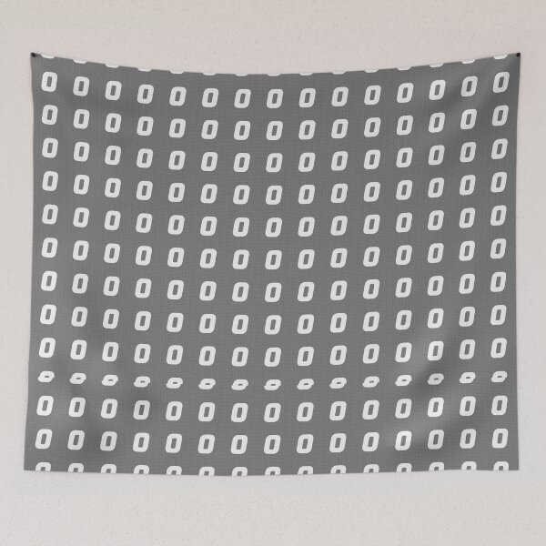 Item preview, Grey and White. Numerical. Geometrical. 'Zero' Pattern  designed and sold by shirtdan.