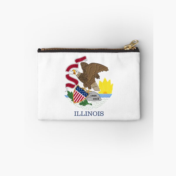 Item preview, ILLINOIS STATE FLAG PRIDE MASK PIN TEE designed and sold by denisetees.