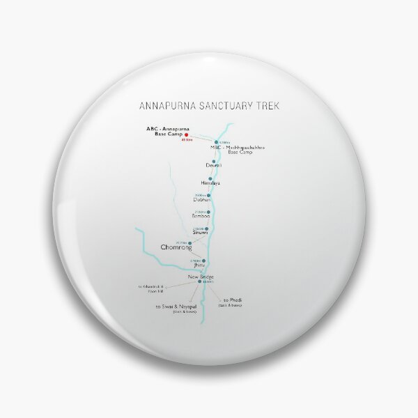 Item preview, Annapurna Base Camp Trek Map designed and sold by vivalarevolucio.