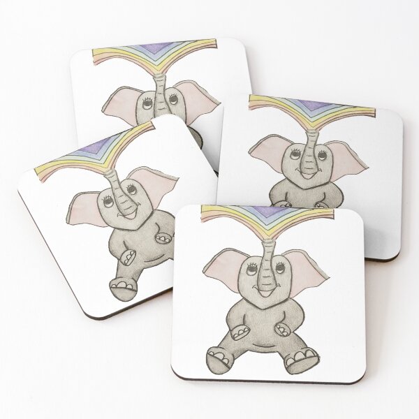 Item preview, RAINBOW AND CUTE ELEPHANT designed and sold by Redbubble_Redhead.