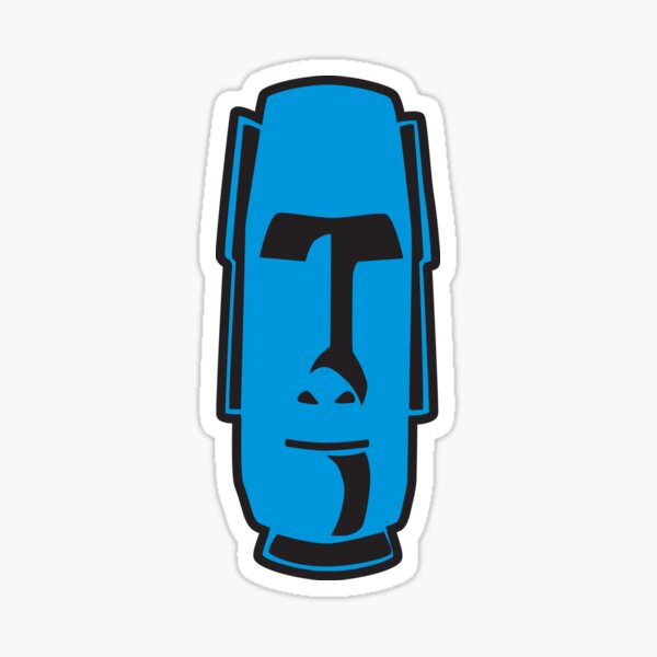 MOAI - Emoji - Easter Island - Rapa Nui - Sticker Magnet for Sale by  westprintdesign