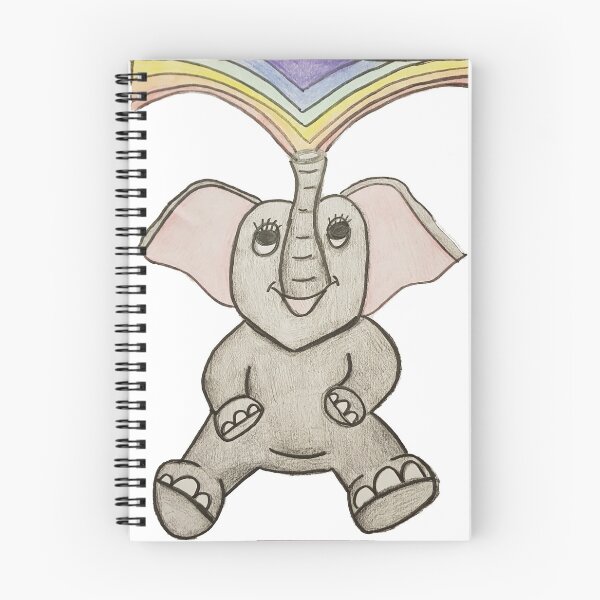 Item preview, RAINBOW AND CUTE ELEPHANT designed and sold by Redbubble_Redhead.