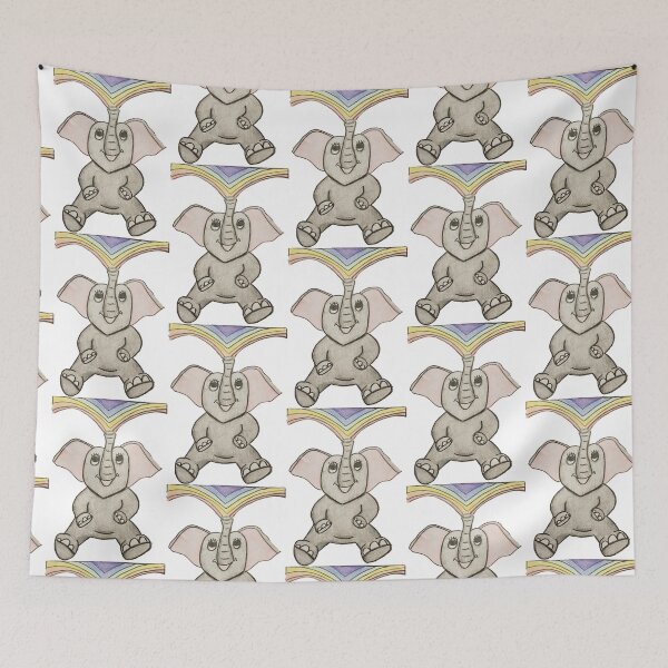 Item preview, RAINBOW AND CUTE ELEPHANT designed and sold by Redbubble_Redhead.