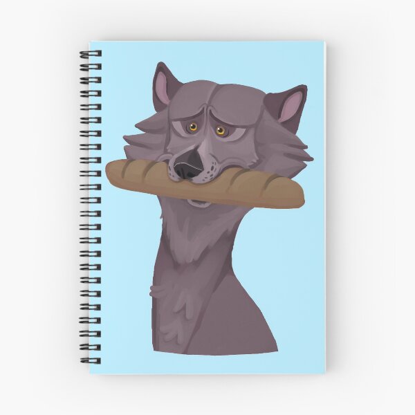 Item preview, wolf with a baguette   designed and sold by rainetherabbit.