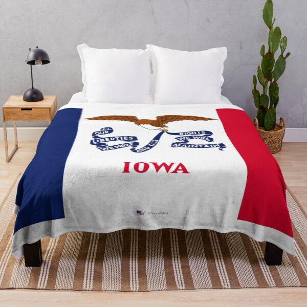 Item preview, IOWA STATE FLAG PRIDE MASK PIN TEE designed and sold by denisetees.