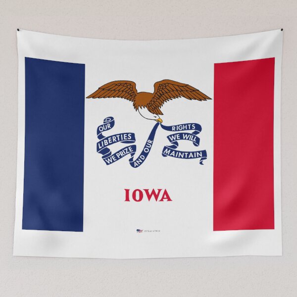 Item preview, IOWA STATE FLAG PRIDE MASK PIN TEE designed and sold by denisetees.