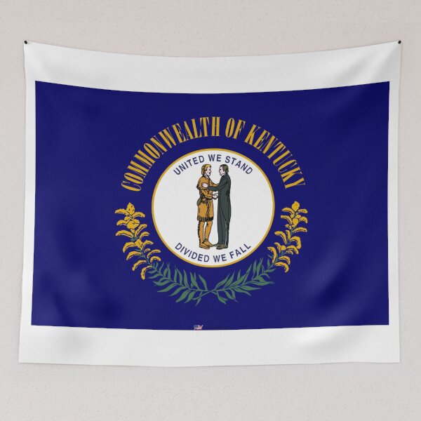 Item preview, KENTUCKY STATE FLAG PRIDE MASK PIN TEE designed and sold by denisetees.