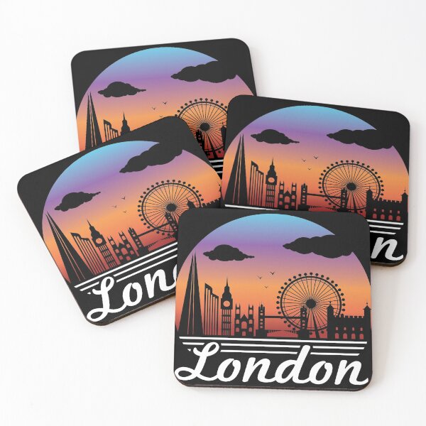 Item preview, Love London Skyscape Retro Look Gift Design Idea print designed and sold by Lisbob.