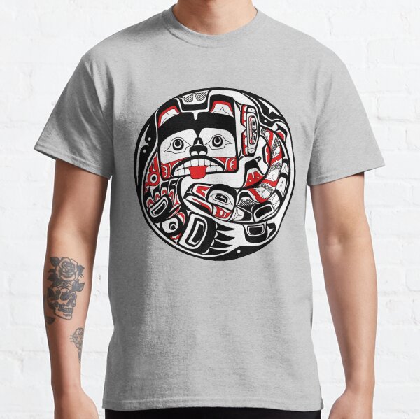 Tlingit style Bear and Salmon PNW Native art Classic T-Shirt