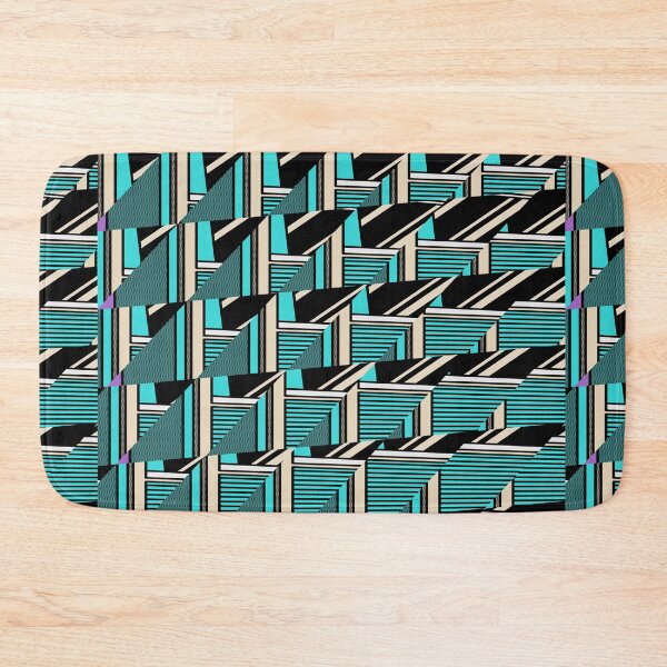 Item preview, Blue, Black and White. Geometrical. Oblique Morphing. Pattern  designed and sold by shirtdan.