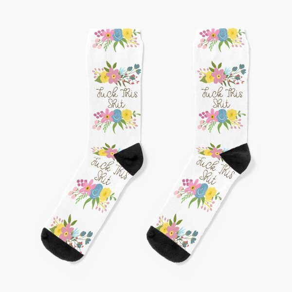 Fuck This Shit - Floral Sweary Mug Socks