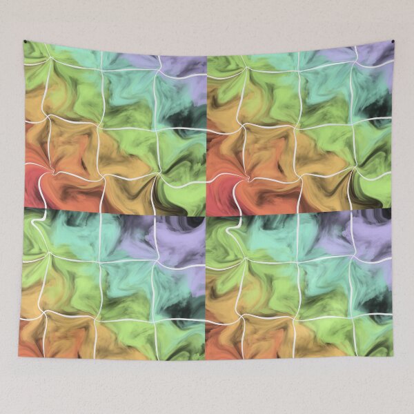 Item preview, Rainbow Distorted Grid designed and sold by hollydormer.