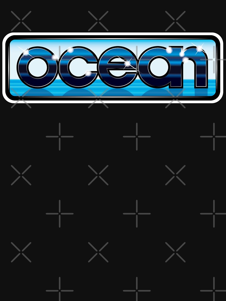 Imagen 3 de 3, Camiseta ¾ estilo béisbol con la obra Logotipo de Ocean Software de los años 80 - Recreación de alta calidad 100% (Amiga, C64, Amstrad, Spectrum), diseñada y vendida por ybotnosdirb.