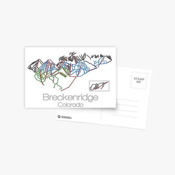 Item preview, Breckenridge Colorado | Tail Map | Ski | Snowboard | Colorado| Mountain designed and sold by ModernMap.