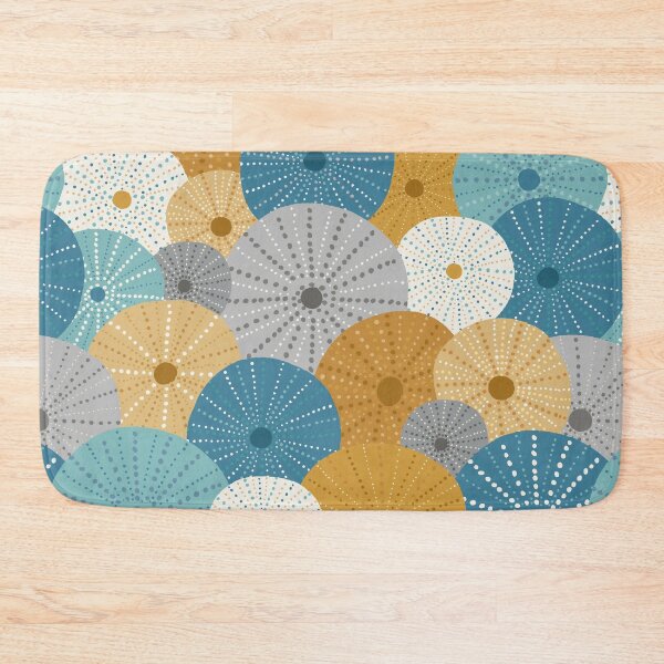 Item preview, Sea Urchins in Blue + Gold designed and sold by latheandquill.