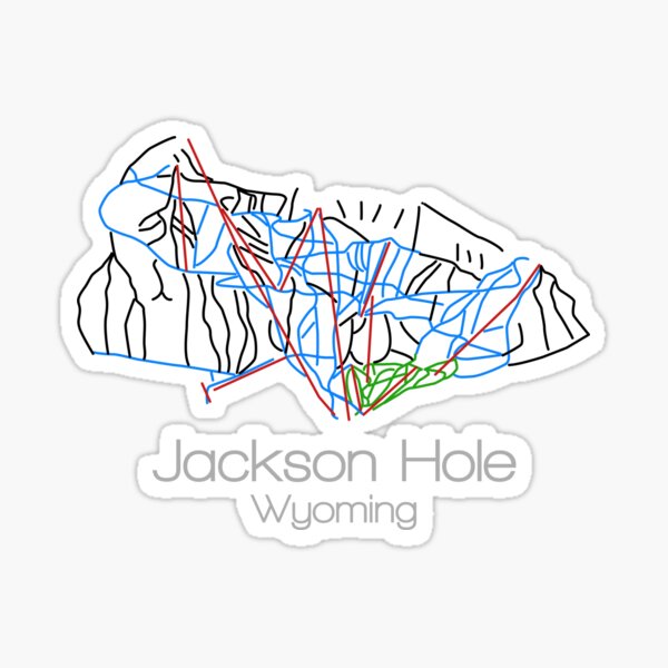 Jackson Hole Wyoming snowboarder light blue oval sticker - Vinyl Mayhem
