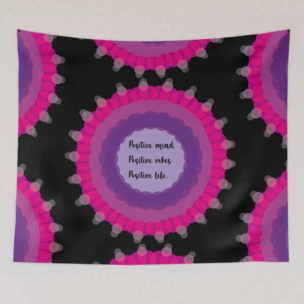 Item preview, Positive Mind, Positive Vibes, Positive life - Mandalas Empowering quotes designed and sold by degrijzeoutfit.