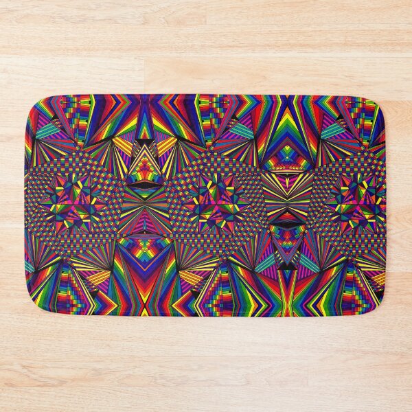 Item preview, Psychedelic Abstract colourful work 254 (Tile) designed and sold by CallumHoare.