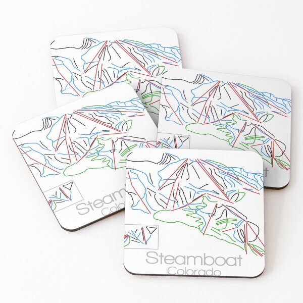 Item preview, Steamboat Colorado | Tail Map | Ski | Snowboard | Colorado| Mountain designed and sold by ModernMap.