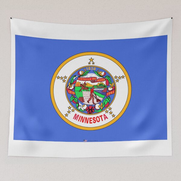 Item preview, MINNESOTA STATE FLAG PRIDE MASK PIN TEE designed and sold by denisetees.