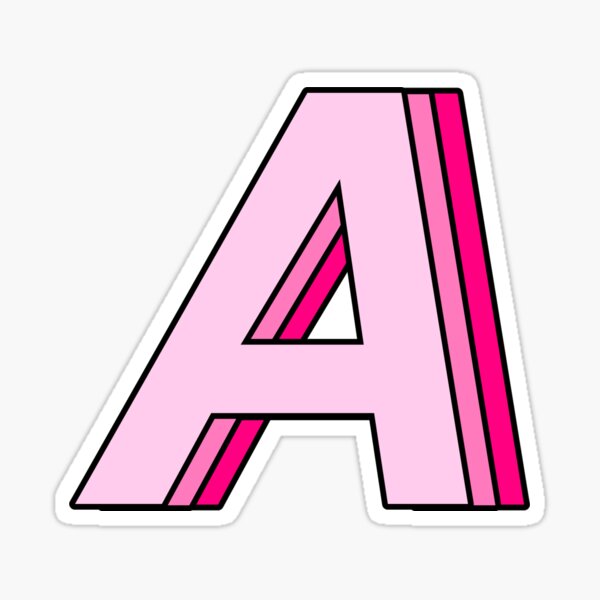 Light Pink Letter A | Sticker