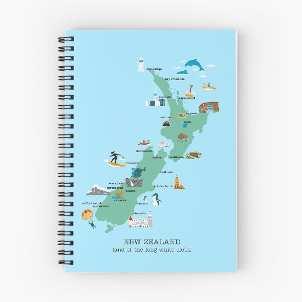 Item preview, New Zealand Map designed and sold by Tilly Scribbles.