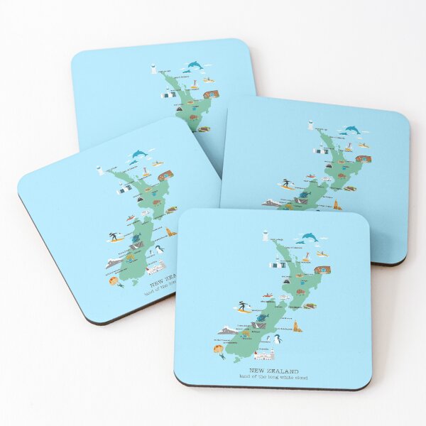 Item preview, New Zealand Map designed and sold by Tilly Scribbles.