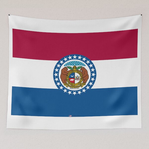 Item preview, MISSOURI STATE FLAG PRIDE MASK PIN TEE designed and sold by denisetees.